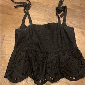 Jcrew eyelet peplum top